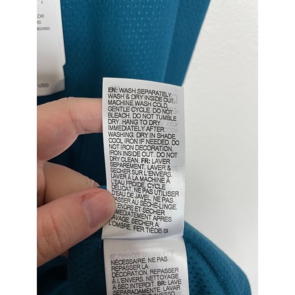 Roxy Dream Sz XS Spaghetti Strap Midi Dress Teal Sleeveless Tiered V-Neck NWT - Picture 14 of 16